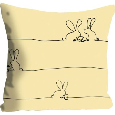 QUEENCE Bunny Family yellow - Dekokissen QUEENCE Bunny Family yellow - Dekokissen