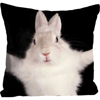 QUEENCE Hugging Bunny Dekokissen - 40x40cm - Dekokissenbezug QUEENCE Hugging Bunny Dekokissen - 40x40cm - Dekokissenbezug