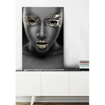QUEENCE Behdeti Acrylbild - Frau, Gold, 50x75 cm - Acrylglasbild QUEENCE Behdeti Acrylbild - Frau, Gold, 50x75 cm - Acrylglasbild
