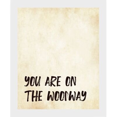 QUEENCE - YOU ARE ON THE WOODWAY - Gold - Wandkunst QUEENCE - YOU ARE ON THE WOODWAY - Gold - Wandkunst