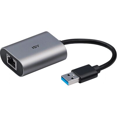 ISY USB-Adapter - Silber - USB zu LAN (RJ-45) - Kompakt für Reisen ISY USB-Adapter - Silber - USB zu LAN (RJ-45) - Kompakt für Reisen