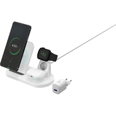 ISY IWQ-2020 Chargeur sans fil 20W - 3 en 1, Universel, Blanc ISY IWQ-2020 Chargeur sans fil 20W - 3 en 1, Universel, Blanc