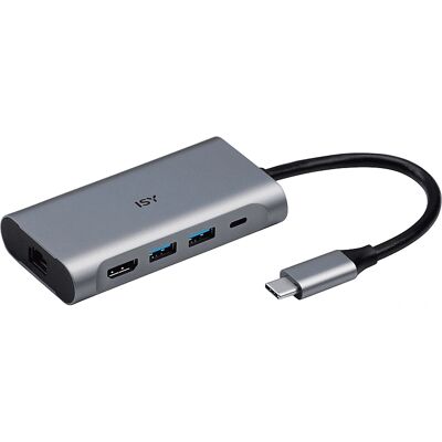 ISY IAD 1022-1 Adattatore USB-C 4-in-1 - Adattatore USB-C ISY IAD 1022-1 Adattatore USB-C 4-in-1 - Adattatore USB-C