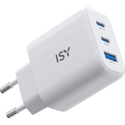 Chargeur universel ISY IWC 4145 - 45W, 1x USB-A, 2x USB-C Chargeur universel ISY IWC 4145 - 45W, 1x USB-A, 2x USB-C