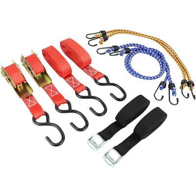 LAS Modèle 10343 - Ensemble de sangles de charge - Tension et fixation - 8 pcs LAS Modèle 10343 - Ensemble de sangles de charge - Tension et fixation - 8 pcs