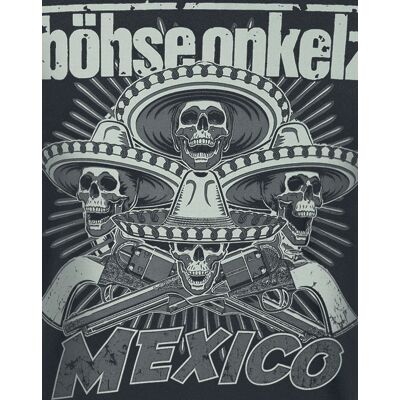 Böhse Onkelz Mexico 2014 T-Shirt Kurzarm - Schwarz - Regular Fit Böhse Onkelz Mexico 2014 T-Shirt Kurzarm - Schwarz - Regular Fit