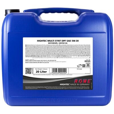 ROWE - HIGHTEC MULTI SYNT DPF 5W-30 20125-0200-99 - 20L - Motorolie ROWE - HIGHTEC MULTI SYNT DPF 5W-30 20125-0200-99 - 20L - Motorolie