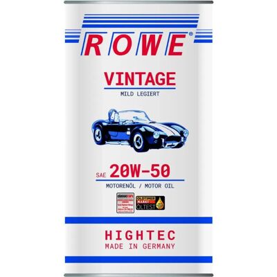 Huile moteur Rowe Hightec Vintage 20W-50 - Huile moteur - Publicité Huile moteur Rowe Hightec Vintage 20W-50 - Huile moteur - Publicité