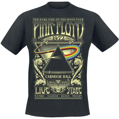 Pink Floyd The Dark Side Of The Moon - Live On Stage 1972 Kurzärmeliges T-Shirt - Herren - Schwarz Pink Floyd The Dark Side Of The Moon - Live On Stage 1972 Kurzärmeliges T-Shirt - Herren - Schwarz