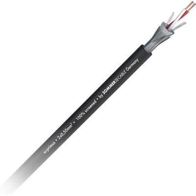 SOMMER CABLE Mikrofonkabel - 2x0,50mm² 100m Svart SOMMER CABLE Mikrofonkabel - 2x0,50mm² 100m Svart