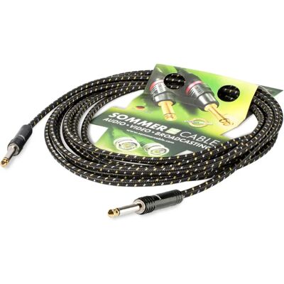 Sommer Cable CQ19-0300-WS Svart-Hvit Gitarre Instrument Kabel 3m Sommer Cable CQ19-0300-WS Svart-Hvit Gitarre Instrument Kabel 3m