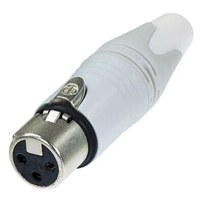 Neutrik NC3FXX-WT Vit XLR-kontakt - 3-polig - Professionell Neutrik NC3FXX-WT Vit XLR-kontakt - 3-polig - Professionell