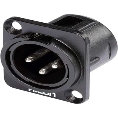 Hicon Hi-X3dm-M XLR Konnektor - 3-polig - Schwarz Hicon Hi-X3dm-M XLR Konnektor - 3-polig - Schwarz
