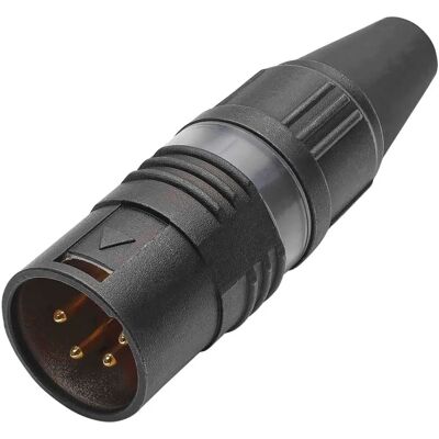 Hicon HI-X4CM-G XLR-hane 4-polig Svart Hicon HI-X4CM-G XLR-hane 4-polig Svart