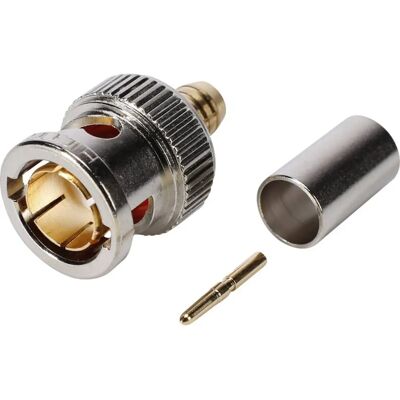 Hicon BNC0.8/3.7HD Nickel Männlicher BNC-Stecker - Geradlinig - 75Ω Hicon BNC0.8/3.7HD Nickel Männlicher BNC-Stecker - Geradlinig - 75Ω