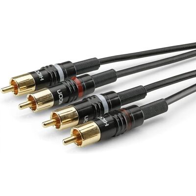 Sommer Cable Stereo Kabel - 0,9m - 2x RCA - Hicon Stecker Sommer Cable Stereo Kabel - 0,9m - 2x RCA - Hicon Stecker
