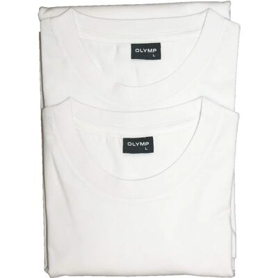 OLYMP Modern Fit T-Shirt Weiß - Rundhals, 2er-Pack OLYMP Modern Fit T-Shirt Weiß - Rundhals, 2er-Pack