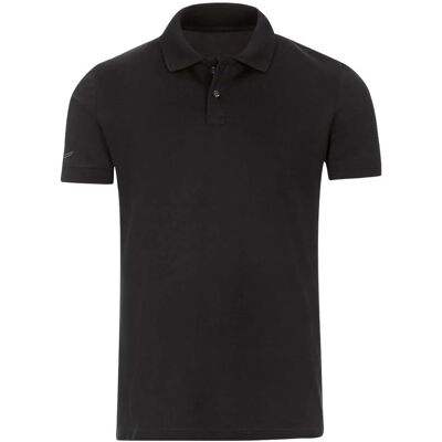 TRIGEMA L - Poloshirt, Korterm, Katoen-Polyester, Zwart - Poloshirt TRIGEMA L - Poloshirt, Korterm, Katoen-Polyester, Zwart - Poloshirt