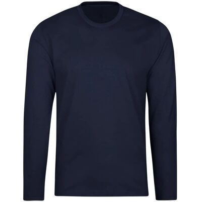 Trigema Navy Langermet T-skjorte - T-skjorte Trigema Navy Langermet T-skjorte - T-skjorte