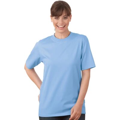 TRIGEMA Blå Bomull T-shirt - Basisklassiker och Casual TRIGEMA Blå Bomull T-shirt - Basisklassiker och Casual