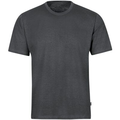 TRIGEMA DELUXE Baumwolle T-Shirt - Basic, Kurzarm, Grau TRIGEMA DELUXE Baumwolle T-Shirt - Basic, Kurzarm, Grau