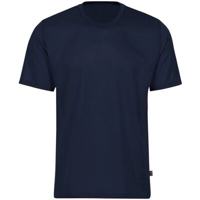TRIGEMA Navy Katoen Unisex T-Shirt - Casual Kleding TRIGEMA Navy Katoen Unisex T-Shirt - Casual Kleding