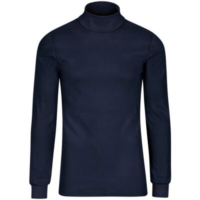 TRIGEMA Model S Marine Klassisk Rullekrave Sweater TRIGEMA Model S Marine Klassisk Rullekrave Sweater