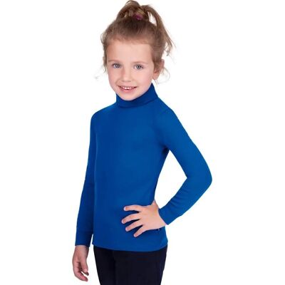 TRIGEMA Modelo 92 Azul Cuello Alto de Algodón Clásico TRIGEMA Modelo 92 Azul Cuello Alto de Algodón Clásico