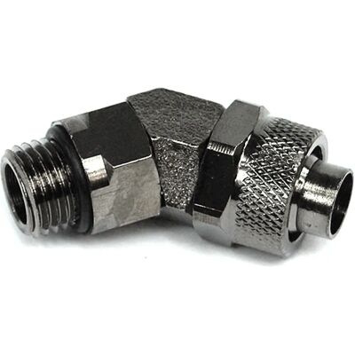 Aquatuning 13/10mm Kompressionsverschraubung - 45° drehbar - schwarznickel Aquatuning 13/10mm Kompressionsverschraubung - 45° drehbar - schwarznickel