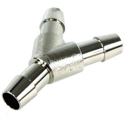 Connettore Y in Ottone Nichelato da 10mm - Raffreddamento PC Connettore Y in Ottone Nichelato da 10mm - Raffreddamento PC