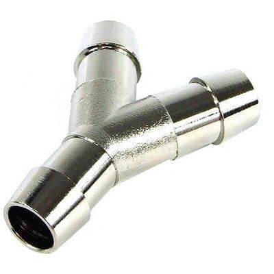 Aquatuning GmbH 63240 Ottone nichelato 13mm (1/2") Y Adattatore di raffreddamento - Componente di raffreddamento per PC Aquatuning GmbH 63240 Ottone nichelato 13mm (1/2") Y Adattatore di raffreddamento - Componente di raffreddamento per PC