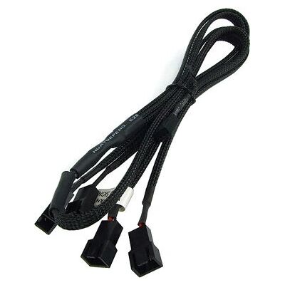 Phobya 3Pin auf 4x 3Pin Molex Y-Kabel - 60cm Schwarz Phobya 3Pin auf 4x 3Pin Molex Y-Kabel - 60cm Schwarz