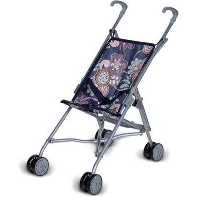 Knorrtoys 12678 - Puppenbuggy Sim - Blau Blumen - Puppenzubehör Knorrtoys 12678 - Puppenbuggy Sim - Blau Blumen - Puppenzubehör