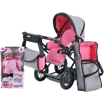 Knorrtoys Ruby Passeggino per Bambole - Doll Pram Knorrtoys Ruby Passeggino per Bambole - Doll Pram