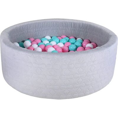 KNORRTOYS Cosy Geo Grey Piscina di Palline - 300 Palline KNORRTOYS Cosy Geo Grey Piscina di Palline - 300 Palline