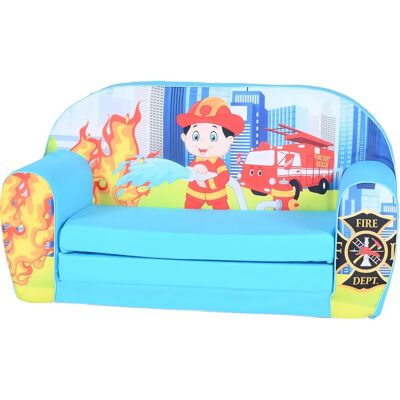 Divano Infantile Fireman di KNORRTOYS - Blu - Divano per Bambini Divano Infantile Fireman di KNORRTOYS - Blu - Divano per Bambini
