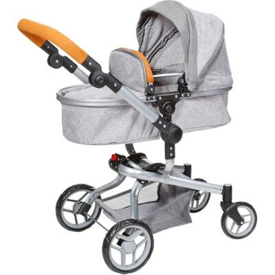 Knorrtoys Boonk Puppenwagen - Puppenwagen, Stone Brown, Höhenverstellbarer Griff, 52cm Knorrtoys Boonk Puppenwagen - Puppenwagen, Stone Brown, Höhenverstellbarer Griff, 52cm