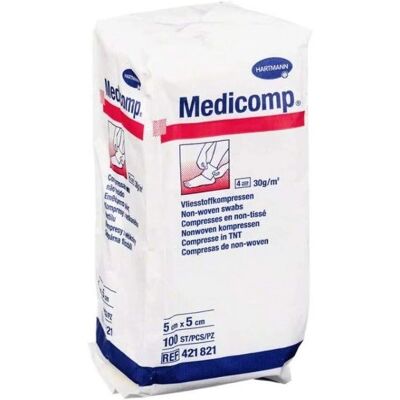 Paul Hartmann AG Medicomp 5x5 cm Onsteriele Kompress - Medisch Compress Paul Hartmann AG Medicomp 5x5 cm Onsteriele Kompress - Medisch Compress