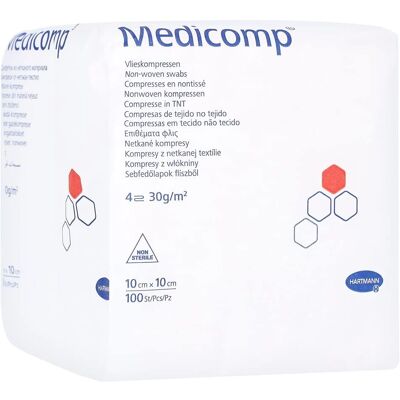 Medicomp 10x10 cm Vlieskompressen - 100 Stück Medicomp 10x10 cm Vlieskompressen - 100 Stück