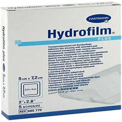 Hartmann Hydrofilm Plus 5x7,2cm - Pansement de premiers secours Hartmann Hydrofilm Plus 5x7,2cm - Pansement de premiers secours