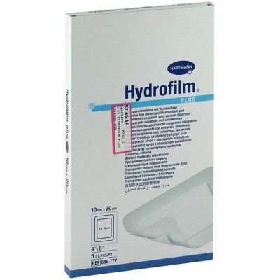 Paul Hartmann AG Hydrofilm Plus Curativos Transparentes - 10x20cm, Pacote de 5 Paul Hartmann AG Hydrofilm Plus Curativos Transparentes - 10x20cm, Pacote de 5