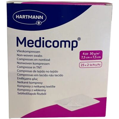 Medicomp Sterile Vlieskompressen - 7,5x7,5cm - 50 Stück Medicomp Sterile Vlieskompressen - 7,5x7,5cm - 50 Stück