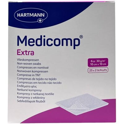 Compressa sterile non tessuto Hartmann Extra - 10x10 cm, 6 strati Compressa sterile non tessuto Hartmann Extra - 10x10 cm, 6 strati