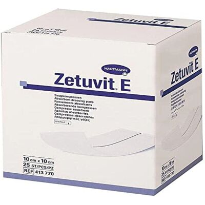 Hartmann Zetuvit E Compresse Stérile - 10 x 10 cm - Soins des plaies Hartmann Zetuvit E Compresse Stérile - 10 x 10 cm - Soins des plaies