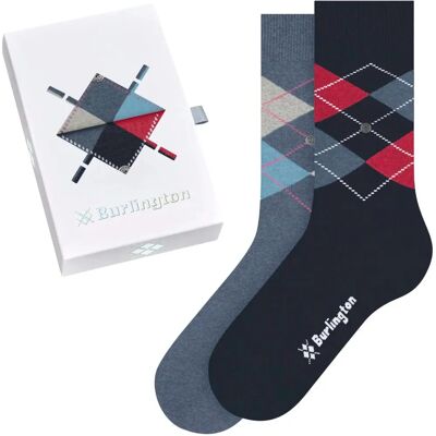 Chaussettes Burlington Basic - Boîte Cadeau Marine - Publicité Chaussettes Burlington Basic - Boîte Cadeau Marine - Publicité