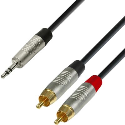 Câble audio Adam Hall K4YWCC0090 - 0,9 m - 2 x RCA, 3,5 mm - Noir Câble audio Adam Hall K4YWCC0090 - 0,9 m - 2 x RCA, 3,5 mm - Noir