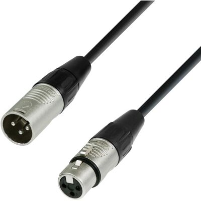 Adam Hall 10m XLR audio kabel - 3pin, černá Adam Hall 10m XLR audio kabel - 3pin, černá