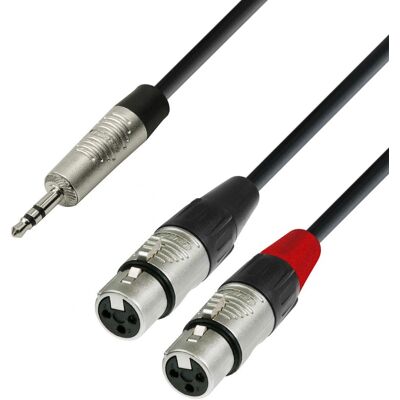 Rean 3,5 mm stereo till 2 XLR hona 3 m ljudkabel Rean 3,5 mm stereo till 2 XLR hona 3 m ljudkabel