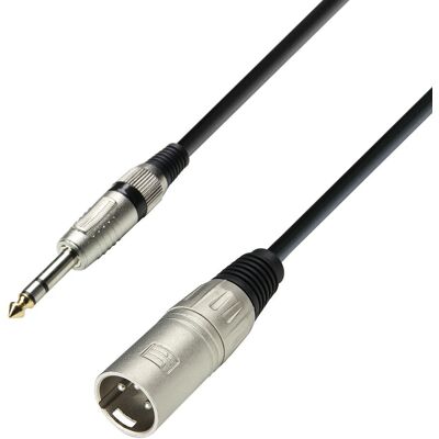 Adam Hall Mikrofonkabel XLR hane til 6,35mm Jack stereo - 3 m Adam Hall Mikrofonkabel XLR hane til 6,35mm Jack stereo - 3 m