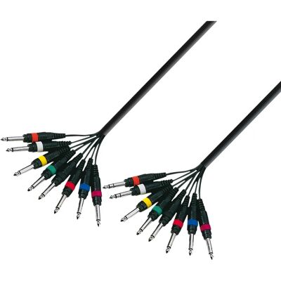 Adam Hall K3L8PP0500 5m ljudkabel - Multikabel, 8 x 6,35mm TRS, Svart Adam Hall K3L8PP0500 5m ljudkabel - Multikabel, 8 x 6,35mm TRS, Svart